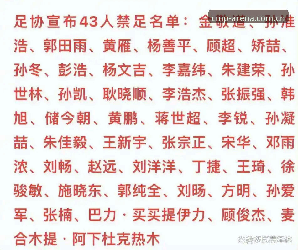 中国足协第三批禁足名单全面评测：从CMP冠军官网获取权威解读的实用指南